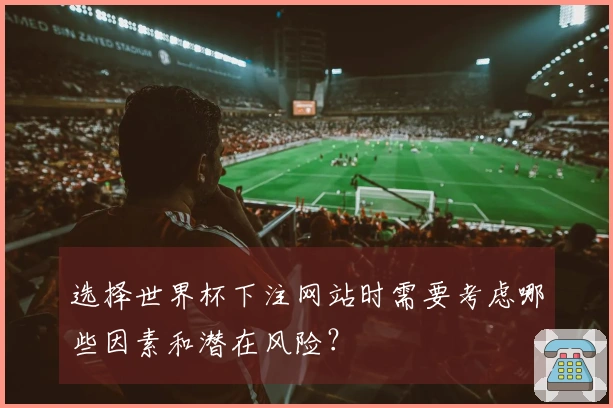选择世界杯下注网站时需要考虑哪些因素和潜在风险？